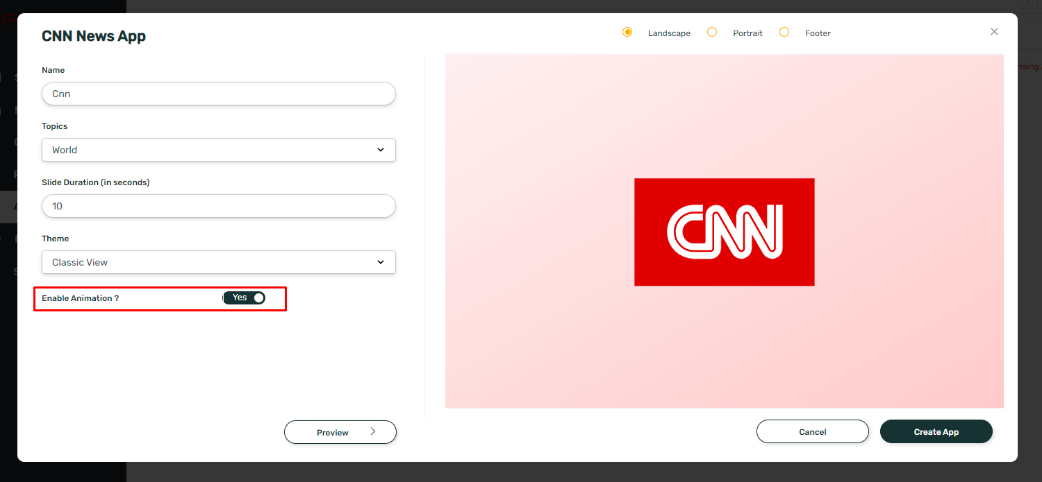 How To Add The CNN News App From Pickcel Digital Signage App Store?